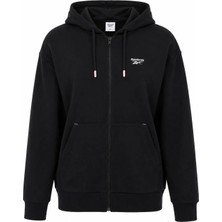 Reebok Fermuarlı Sweatshirt Kadın Siyah Id Rlx Flc Fz Hoodıe