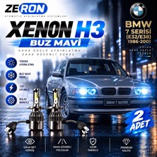 OtoÇizgi Bmw 7 Xenon H3 Buz Mavi LED Far Ampulü 12V 2 Adet Yüksek Aydınlatma Kolay Montaj