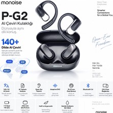 Monoise Monoıse P-G2 Aı Çeviri Kulaklığı 140+ Dil Bluetooth 5.4 Enc Open Ear Kablosuz Kulaklık