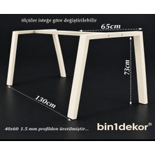 Bin1dekor Metal Masa Ayağı - Salon Mutfak Cafe Ofis Yemek Masası Ayağı Takımı