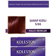 Wella Koleston Single Tüp Saç Boyası 5/66 Şarap Kızılı 2'li Set