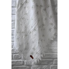 Minimoms Çiçek Kabartmalı %100 Pamuk 2 Katlı Müslin Bebek/çocuk Battaniyesi 100X100 cm - Premium Kalite Yumuşak Yenidoğan Kız/erkek Hediyelik Bebek Örtüsü