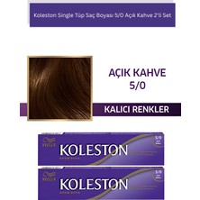 Wella Koleston Single Tüp Saç Boyası 5/0 Açık Kahve 2'li Set