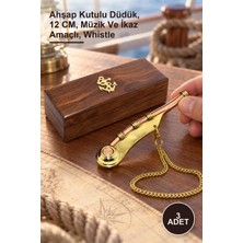 Yenilig 3 Adet Silistre Düdüğü – Ahşap Kutulu Düdük, 12 Cm, Müzik ve Ikaz Amaçlı, Whistle