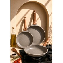 Belirtilmemiş Enza Triforge 3'lü Döküm Tava Seti 20-24-28 cm