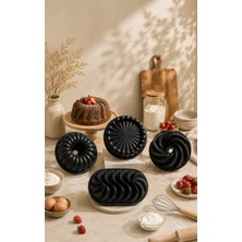 Belirtilmemiş Enza Veloria 4'lü Tart & Dilimli Döküm Yapışmaz Taban Kek Kalıbı Seti