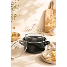 Belirtilmemiş Enza Crisp Emaye Kızartma Tenceresi 22 cm