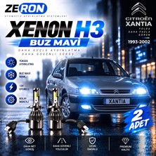 OtoÇizgi Citroen Xanita Xenon H3 Buz Mavi LED Far Ampulü 12V 2 Adet Yüksek Aydınlatma Kolay Montaj