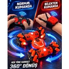 LRS Store Rc Akrobatik Araba Bilekten Kumandalı ve Normal Kumandalı Işıklı Şarjlı Uzaktan Kumandalı Oyuncak Araba