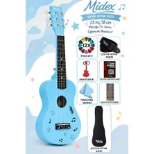Midex CG-230BL Çocuk Klasik Gitar Seti 3-8 Yaş 23 Inç 58 cm Mavi Çocuk Gitarı Seti