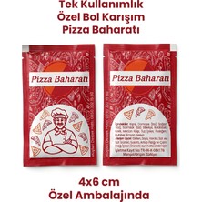 Balkan Ambalaj Tek Kullanımlık Pizza Baharatı Bol Çeşitli Karışım (1000 Adet) Pizza Çeşnisi 4X6CM