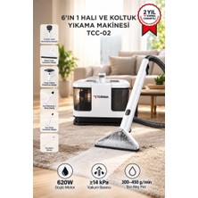 Torima Halı ve Koltuk Yıkama Cam Temizleme 6ın1 Leke Çıkartma Makinesi TCC02 Beyaz