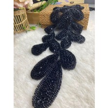 Stil Aksesuar Boncuk Işlemeli Aplik Boy 24CM En 10CM