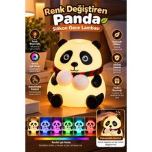 Grandor Dokunmatik Kontrollü Renk Değiştiren Panda Gece Lambası Çocuk Odası ve Yatak Odası