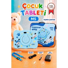 Torima Maniner Eğitici Tablet 4GB 128GB Kılıf Hediyeli Çocuk Tableti M5 Mavi