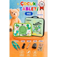 Torima Maniner Eğitici Tablet 4GB 128GB Kılıf Hediyeli Çocuk Tableti M8 Yeşil