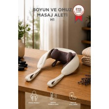 Torima Lenovo Şarjlı Masaj Cihazı İnsan Eli Hissi Veren Omuz Boyun Sırt ve Bacak Masaj Cihazı H1 Bej