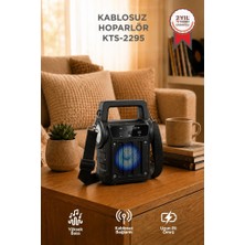 Torima Bluetooth Hoparlör Rgb Işıklı Fenerli Kablosuz Speaker KTS-2295 Siyah