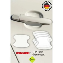 Sticker Usta Araba Kapı Kolu Içi Koruyucu Sticker - Ppf Film Sticker - 4 Parça - Alman Malı - Şeffaf Boya Çizik Önleyici - Tırnak Koruma Sticker - 00358