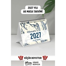Eldesen Tasarım 2027 Masa Takvimi Spiralli A6 (15X12CM) Orta Boy 1 Adet Resmi Tatillerle