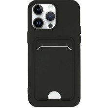 aklow akyoleticaret iPhone 14 Pro Kılıf Kelvin Kartvizitli Silikon - Siyah
