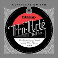 D'addario Scn-3b Üst 3 Tel Klasik Gitar Teli (Sadece Bas Teller) Pro-Arte Normal Tension Half Set