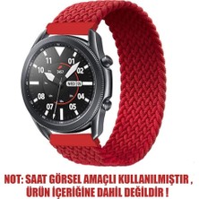 Store Huawei Honor Magic Watch 2 42MM Için Kordon, (Small Size, 135MM) Braided Solo Loop Band Kırmızı [honor Watch Magic 2 42MM ile Uyumlu Kordon - Kırmızı]