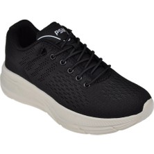 Pasomia Pullman Triko Kadın Spor Ayakkabı Sneaker DUM-518 Siyah Beyaz