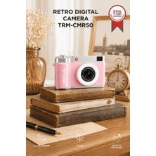 Torima Mini Dijital Retro Kamera 48MP Selfie Video Vlog Kamerası CMR50 Pembe
