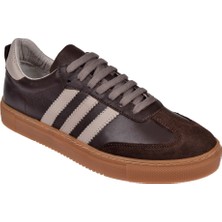 Floor Hakiki Deri Kadın Spor Ayakkabı Sneaker MAK-3020 Kahve