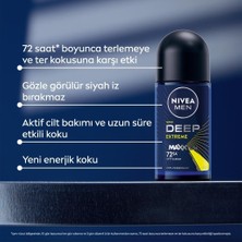 Store Men Erkek Roll-On Deodorant Deep Extreme 50ML, 72 Saat Anti-Perspirant Ter Koruma, Yeni Enerji