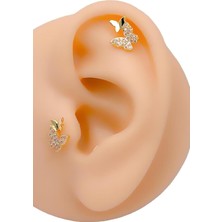 Store Ikili Kelebek Figürlü Kıkırdak Helix Tragus Piercing (1ADET)