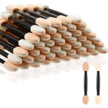Store Göz Farı Fırçası, Premium Kalite 50'li Paket Tek Kullanımlık Uygulayıcı, Çift Taraflı Sünger Başlık, Hassas Göz Makyajı Için, Tüm Cilt Tonlarına Uygun, Pratik Kullanım