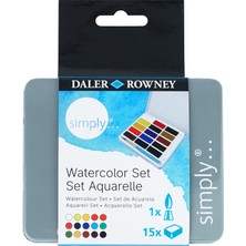 Store Simply D134500015 Sulu Boya, Metal, Sınıflandırılmış, 15'li Set