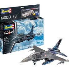 Revell 1/72 F-16D Tigermeet 2014 Boyalı Maket Uçak Plastik Malzeme ile 130 Parça Set  N:63844