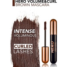 Store Hero Volume & Curl Yoğun Hacim Veren Nemlendirici Etkili Kahverengi Maskara