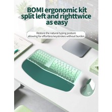 Mofii Mofıı Bomı Ergonomik Kablosuz Klavye Mouse Seti Bilek Destekli Split Klavye Dikey Mouse 2.4g