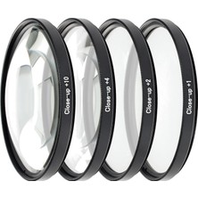 Store 77MM Close-Up Filtre Seti, +1, +2, +4 ve +10 Diopter Değerlerinde Dört Optik Cam Filtreden Oluşur. Makro Lens Kullanmadan Yakın Çekim Yapmanızı Sağlar. Tüm 77MM Filtre Dişli Objektiflerle Uyumlud