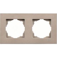 Belirtilmemiş Günsan Egona Metallic Bej Ikili Çerceve