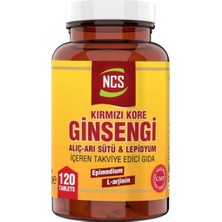 Ncs Kırmızı Kore Ginsengi 120 Tablet Alıç Arı Sütü L Arginin İçeren Erkeklere Özel Takviye