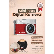 Torima Mini Dijital Kamera Selfie Video Vlog Kamerası Mini Anahtarlık 1080P CMR35 Kırmızı