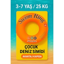 Çocuk Deniz Simidi Abcd Sarı Model – 3–7 Yaş / 25 Kg’a Kadar