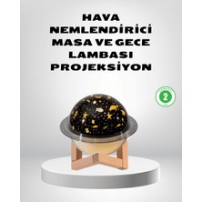 Erdo Ticaret USB Projeksiyon Gece Lambası ve Hava Nemlendirici – Aromaterapi Destekli, Taşınabilir Mini