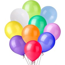 200 Adet Renkli Balon Karışık Renk Parti Doğum Günü Kutlama Özel Günler