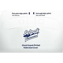 Selpak Professional Klozet Kapak Örtüsü 250'li Düz Katsız Özellikli Hijyenik Kullanım
