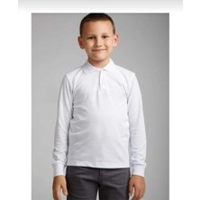 Yakalaa Uzun Kollu Polo Yaka Okul Tshirt