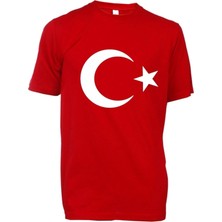 Erez Türk Bayraklı Çoçuk T-Shirt Ayyıldızlı Unisex
