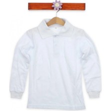 A.L.M Kids Beyaz Unisex Çocuk Polo Yaka T-Shirt