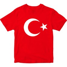 Lina Kids Ay Yıldız Baskılı Kırmızı Renk Tshirt