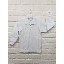 Ün-Ko Unisex Çocuk Beyaz Uzun Kol Polo Yaka Tişört